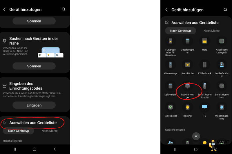 Samsung Jet Bot AI wird in der SmartThingsApp hinzugefügt.